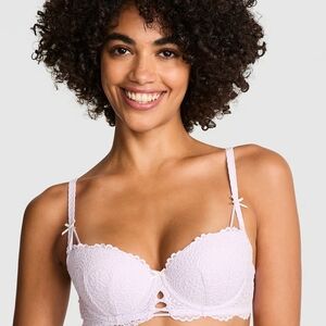 PINK Victoria's Secret Balconette Purple Whisper Bra NWOT